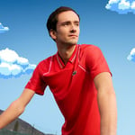 Lacoste Daniil Medvedev Polo Red (L)