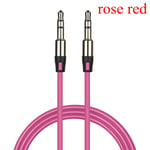 3.5mm Audio Cable Male To Car Aux Rose Red