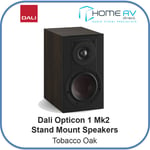 Dali Opticon 1 Mk2 Stand Mount Speakers-Tobacco Oak
