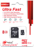 8GB Class 10 70MB MicroSD Memory card for Sandisk SDMX26-008G-G46K Music Player