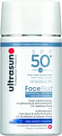 Ultrasun Antipollution Face Fluid SPF50+, White, 40 Millilitre