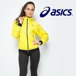 Asics Womens Fuzex Lightweight Yellow Windbreaker Jacket Free Tracked Post