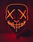 Svart El Wire Purge Maske med Orange LED-Lys