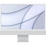 Apple iMac 24 4.5K Retina Display with Apple M1 Chip - Silver 8GB RAM - 512GB Storage - 8 Core CPU - 8-Core GPU 2x Thunderbolt / USB 4 Ports - 2x USB 3 Ports - Gigabit LAN - Magic Keyboard with Touch ID