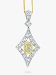 Milton & Humble Jewellery Second Hand 18ct White & Yellow Gold Pendant Necklace