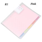 File Folder Index Folders Ring Binder Pink B5