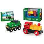 BRIO World Freight Engine Train - Battery Powered Train for Kids Age 3 Years Up & World Two Way Battery Powered Engine Train for Kids Age 3 Years Up