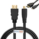 3M GOLD PLATED HIGH SPEED MICRO HDMI CABLE FOR CAMERA Panasonic Lumix DC-FZ82.
