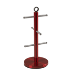 Morphy Richards Mug Cup Tree Rack - (Assembled) - Red - Holds 6 Cups - H36cm