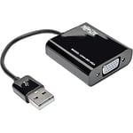 Eaton USB to VGA Adapter Multi Monitor External Video Converter, Built-in USB Type-A 2.0 Cable, 1080p @ 60Hz -Windows, Mac & Ubuntu Compatible (U244-001-VGA)