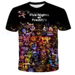 Fem Nätter hos Freddy FNAF Barn T-shirt Sommar Casual Kortärmad Tee Toppar A 140cm