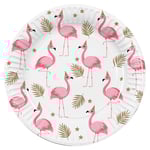 Papptallrikar Flamingos