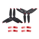 Fututech Propeller for DJI FPV Replacement Part for DJI FPV Accessory for Drone, Silent Flight (Red Two Pairs)