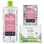 Simple Micellar Bundle of Cleansing Water, Sheet Mask & Wipes, Gift for Her