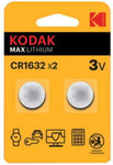 Kodak CR1632 Lithium-batteri til engangsbrug