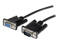 StarTech.com Cable serie DB9 RS232 noir en liaison directe 1 m - M/F - Rallonge de câble série - DB-9 (M) pour DB-9 (F) - 1 m - noir - pour P/N: 1P3FPC-USB-SERIAL, ICUSB2321F, ICUSB2324...
