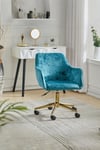 Velvet Upholstered Swivel Task Chair