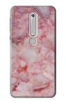Pink Marble Texture Case Cover For Nokia 6.1, Nokia 6 2018