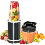 HOMCOM Countertop Blender 1000W Smoothie Maker with 0.7L and 0.35L Mix Cup