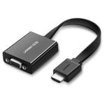 Adaptateur HDMI - VGA micro USB AUX audio mini jack 3,5 mm noir
