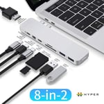 Hubs USB Hyper NET 6 en 2 Dock pour MacBook Pro Touch Bar 6 ports USB – argenté 18472