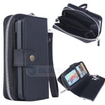 Apple iPhone 5/5S/SE(1st Gen) Zipper Wallet Case Black