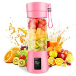 MéLangeur Portable Mini Blender pour Shakes et Smoothies Rechargeable usb 380Ml Fruit Juicer Cup avec 6 Lames
