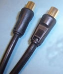 PRO SIGNAL - TV Aerial Coaxial Lead, Male to Male, 1.5m Black