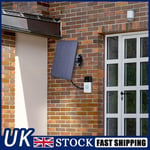 4W 5V Solar Battery Charger Waterproof for Ring Video Doorbell 4 (Black)