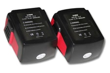 vhbw 2x Batterie Li-Ion 3000mAh (14.4V) pour outils Hilti SF 144-A CPC 14.4 V, SF144-A, SFH 144-A, SFH 144-A CPC 14.4V comme Hilti B144, B-144.