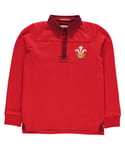 Rugby World Cup Boys Long Sleeve Collared Neck Jersey Junior Sweater Top 100% Cotton - Red - Size 7-8Y
