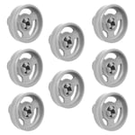 8x Dishwasher Lower Basket Wheels,Universal Bottom Basket Rollers & Axles Pin Replacement for Hotpoint Candy Ariston Creda Fisher & Paykel Smeg Kenwood Indesit Hoover C00094189 C00104638 C00056347