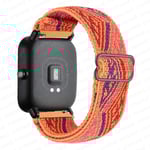 20mm/22mm Armband för Amazfit Gts 4//2/2e/3/gts2 Mini/gtr 4/3/pro/gtr2/47mm/stratos Nylon Elastiskt Klockarmband Amazfit Bip Rem Bohemia orange 20mm