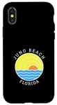 Coque pour iPhone X/XS Coucher de soleil rétro à Juno Beach en Floride
