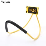 Phone Hanging Holder Neck Bracket Lazy Cellphone Support Yellow