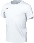 Nike Soccer Jersey Y NK DF Park VII JSY SS, White/University Red, BV6741-103, L