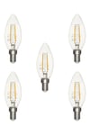 Pack of 5 4W 5 E14 Small Edison Screw Candle LED Bulb