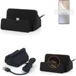 Docking Station for Motorola Moto G32 black charger Micro USB Dock Cable