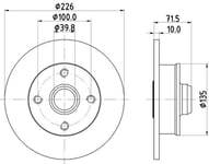 Bromsskiva PRO 8DD 355 113461 Hella