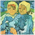 ArtPlaza Van Gogh Vincent-Two Children II Decorative Panel, Wood, Multi-Colour, 30 x 1.8 x 30 cm