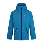 Berghaus Men's Deluge Pro 2.0 Waterproof Shell Jacket, Adjustable, Durable Coat, Rain Protection, Vallarta Blue, XS