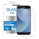 NOVAGO Compatible avec Samsung Galaxy J5 2017 Lot de 2 Films Transparents Protection écran en Verre trempé résistant Anti Exposition d'écran (Films Plus Petits Que l'écran)