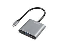 Logilink Ua0390 - Usb 3.0 Adapter Usb-C> Hdmi+Usb-A+Usb-C 4K 60Hz Aluminium - Adapter - Digital/Daten