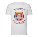 T-Shirt Homme Col Rond Arcade Machine Money Can't Buy Happiness Jeux Video Retro