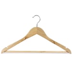 The Hanger Store 10 Pack of Value Wooden Coat Hangers with Trouser Bar