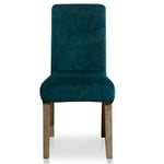 Thick Velvet Chair Cover Dining Chair Slipcover Elastic Stretch Chair Cover Case (velvet fox Malachite Green, set of 6)