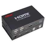 ROLINE KVM Switch HDMI 4K USB 1 utilisateur 2 PC