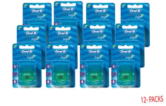 Oral-B Satin Tape Dental Floss, Mint Flavor - Pack  of 12