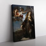 Anthony Van Dyck Saint Rosalie In Glory Classic Painting Canvas Wall Art Print Ready to Hang, Framed Picture for Living Room Bedroom Home Office Décor, 76x50 cm (30x20 Inch)