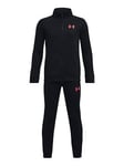 UNDER ARMOUR Boys Knit Tracksuit - Black, Black, Size Xs=5-6 Years